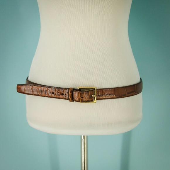 Jos. A. Bank Other - Jos A Bank 36 Brown Leather Alligator Print Belt